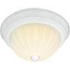 Ceiling Flush Mount Frosted Melon Glass - White - 3 Size Options Ceiling Nuvo Lighting 15" 