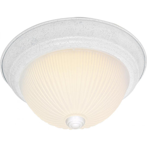 Ceiling Flush Mount Frosted Ribbed - White - 3 Size Options Ceiling Nuvo Lighting 11" 