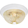 Ceiling Flush Mount Clear Ribbed Glass - White - 3 Size Options Ceiling Nuvo Lighting 13" 
