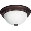 Ceiling Flush Mount Frosted Melon Glass - Bronze - 3 Size Options Ceiling Nuvo Lighting 11" 