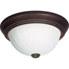 Ceiling Flush Mount Frosted Melon Glass - Bronze - 3 Size Options Ceiling Nuvo Lighting 13" 