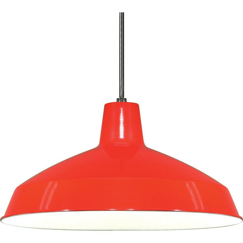 16" Pendant Warehouse Shade - Red Ceiling Nuvo Lighting Red 