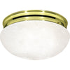 Economy Flush Mount - Brass - 3 Size Options Ceiling Nuvo Lighting 12" 