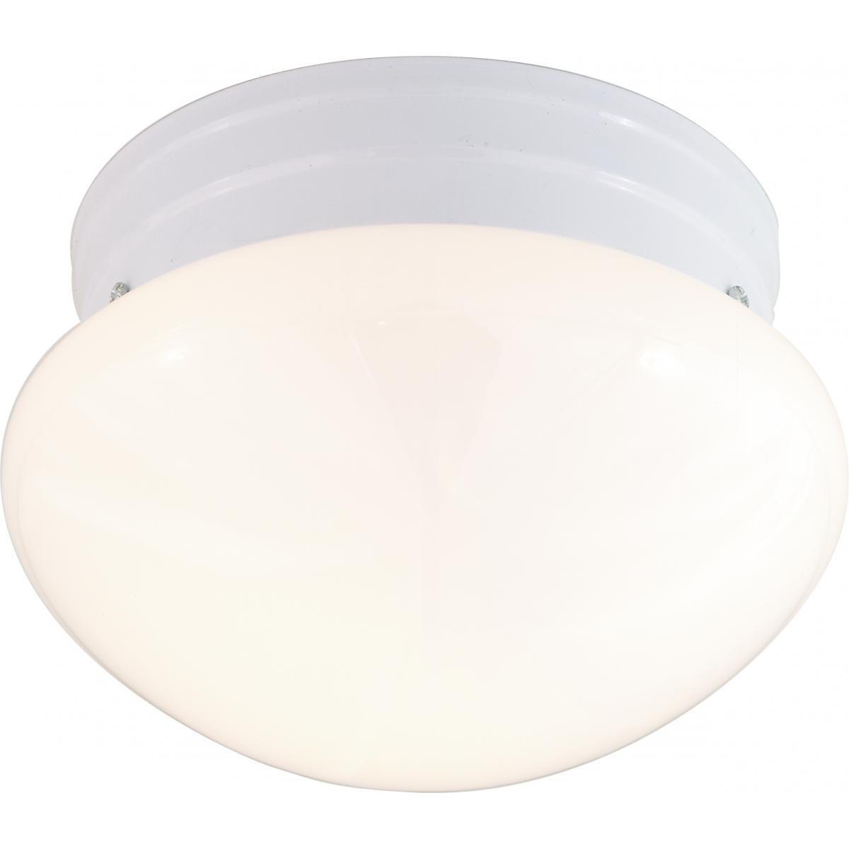 2 Light 10" Flush Mount Medium White Mushroom Ceiling Nuvo Lighting 