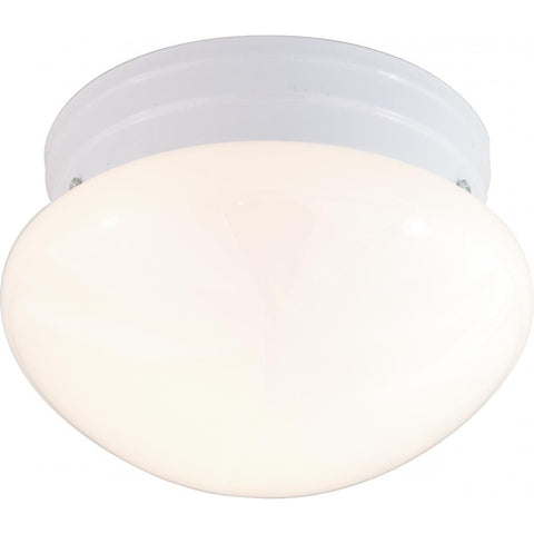 2 Light 10" Flush Mount Medium White Mushroom Ceiling Nuvo Lighting 