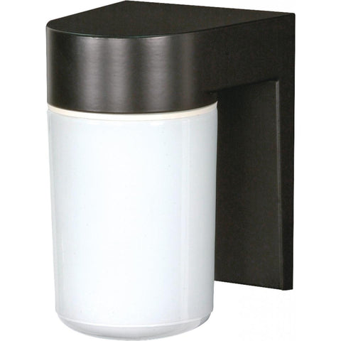 8" Utility White Cylinder Wall Mount - Black Outdoor Nuvo Lighting 
