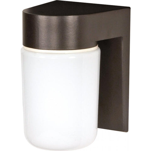 8" Utility White Cylinder Wall Mount - Bronze Outdoor Nuvo Lighting 