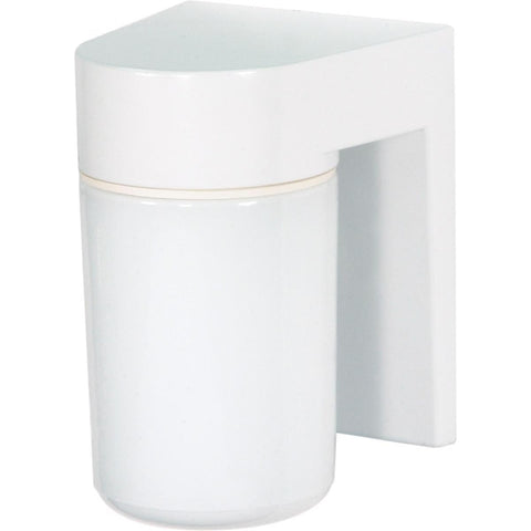 8" Utility Wall Mount With White Glass Cylinder Outdoor Nuvo Lighting 