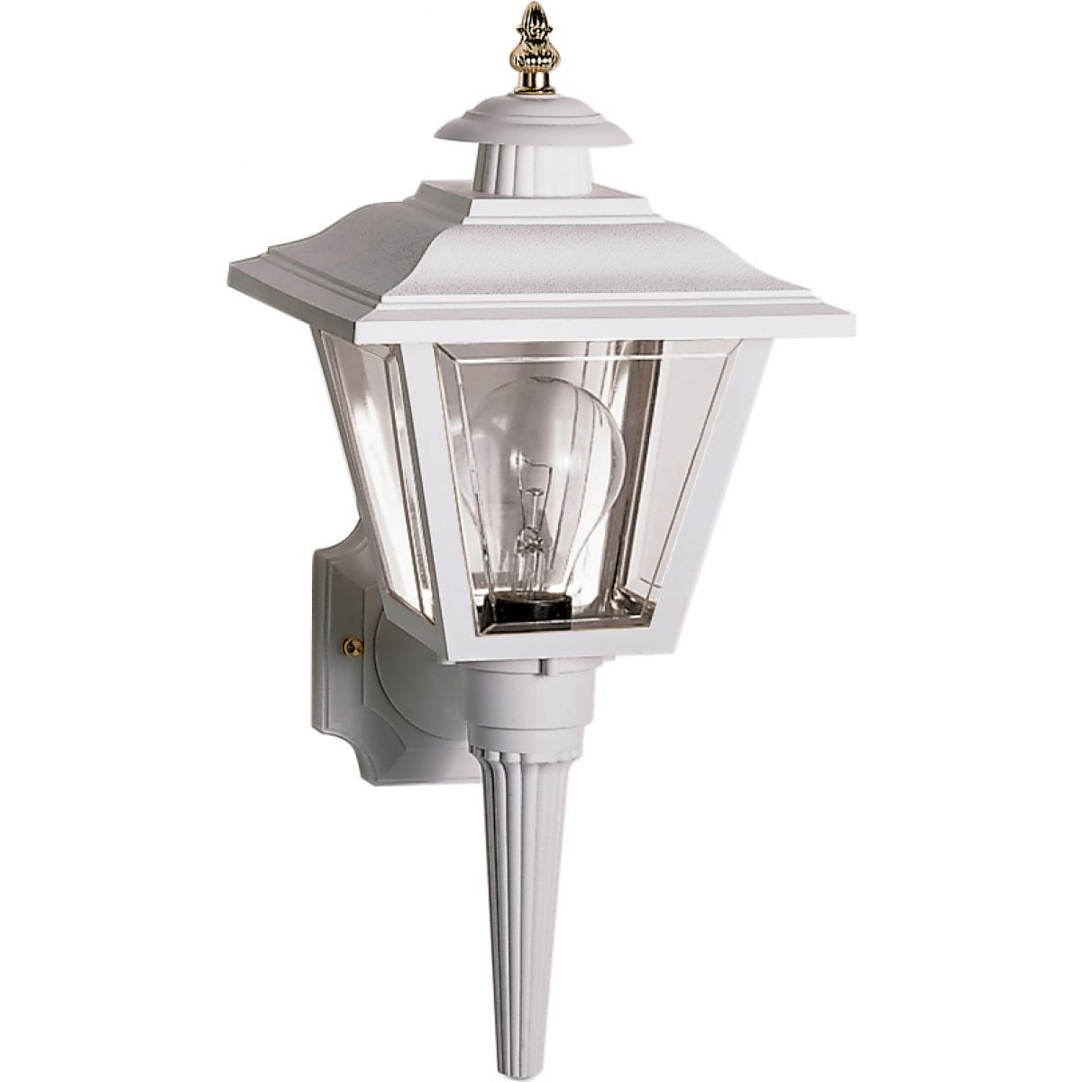 17" Wall Lantern Coach Lantern with Brass Trimmed Acrylic Panels Outdoor Nuvo Lighting 