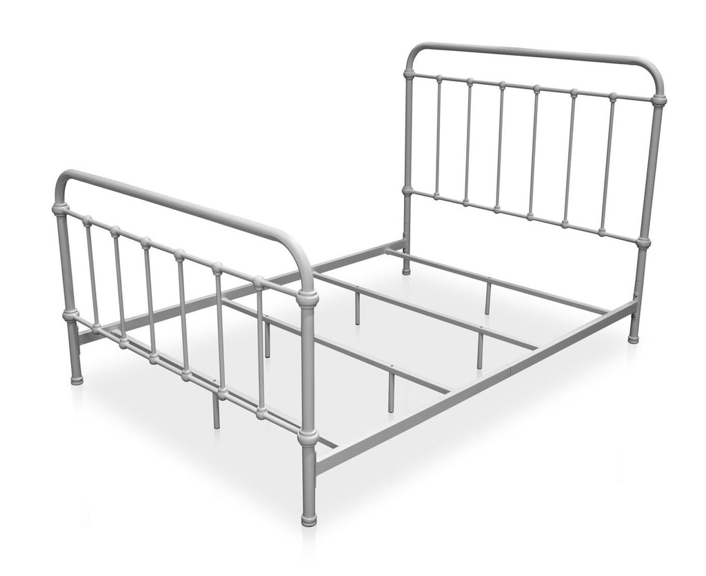 Norean Metal Full Bed Vintage White Furniture Enitial Lab 