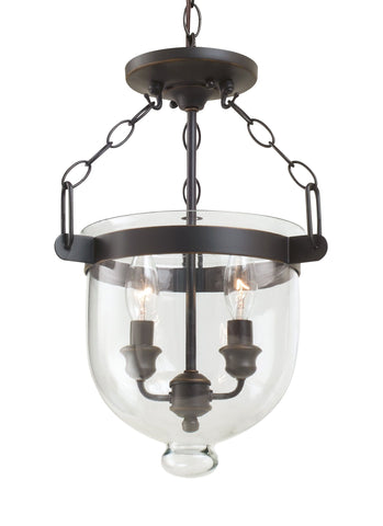 Westminster Two Light Semi-Flush Convertible Pendant - Autumn Bronze CEILING Sea Gull Lighting 