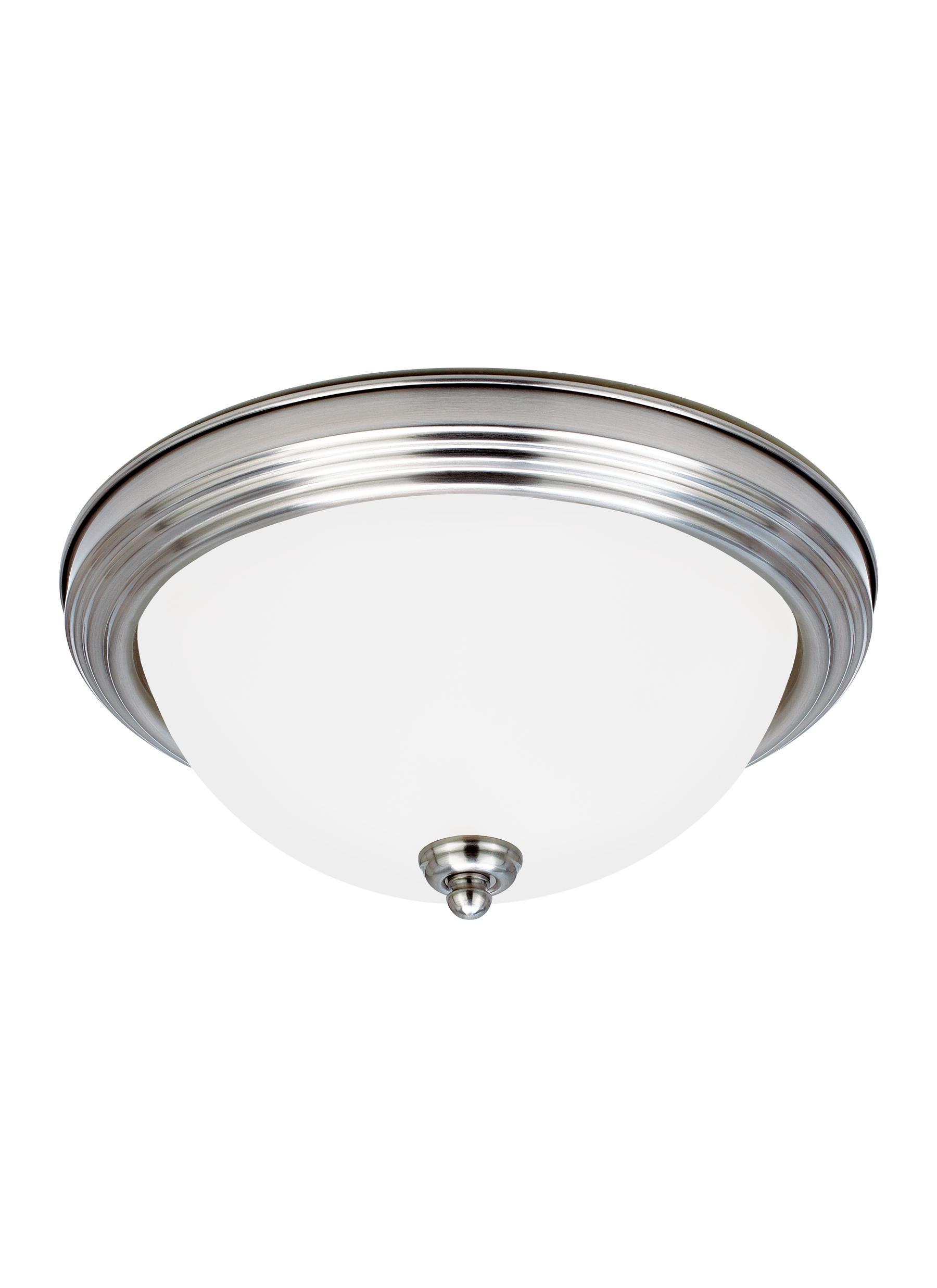 Geary One Light Ceiling Flush Mount - Brushed Nickel Ceiling Sea Gull Lighting 