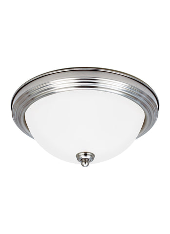 Geary One Light Ceiling Flush Mount - Brushed Nickel Ceiling Sea Gull Lighting 