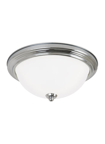 Geary One Light Ceiling LED Flush Mount - Chrome Ceiling Sea Gull Lighting 