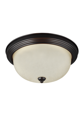 Geary One Light Ceiling LED Flush Mount - Burnt Sienna Ceiling Sea Gull Lighting 