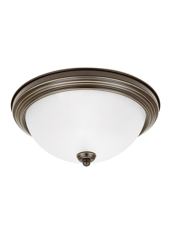 Geary One Light Ceiling LED Flush Mount - Heirloom Bronze Ceiling Sea Gull Lighting 