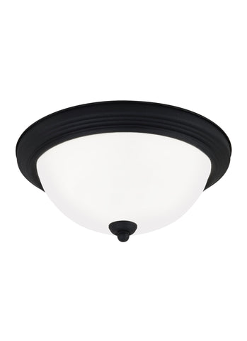 Geary One Light Ceiling LED Flush Mount - Blacksmith Ceiling Sea Gull Lighting 