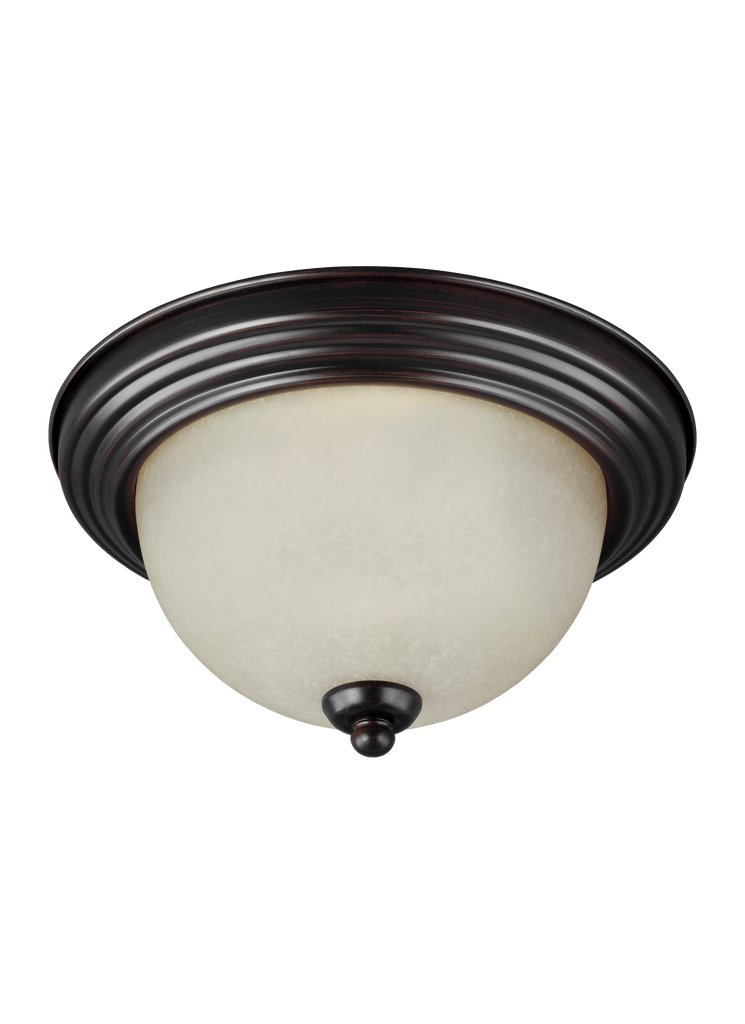 Geary Three Light Ceiling Flush Mount - Burnt Sienna Ceiling Sea Gull Lighting 