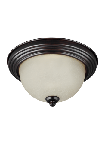 Geary Three Light Ceiling Flush Mount - Burnt Sienna Ceiling Sea Gull Lighting 