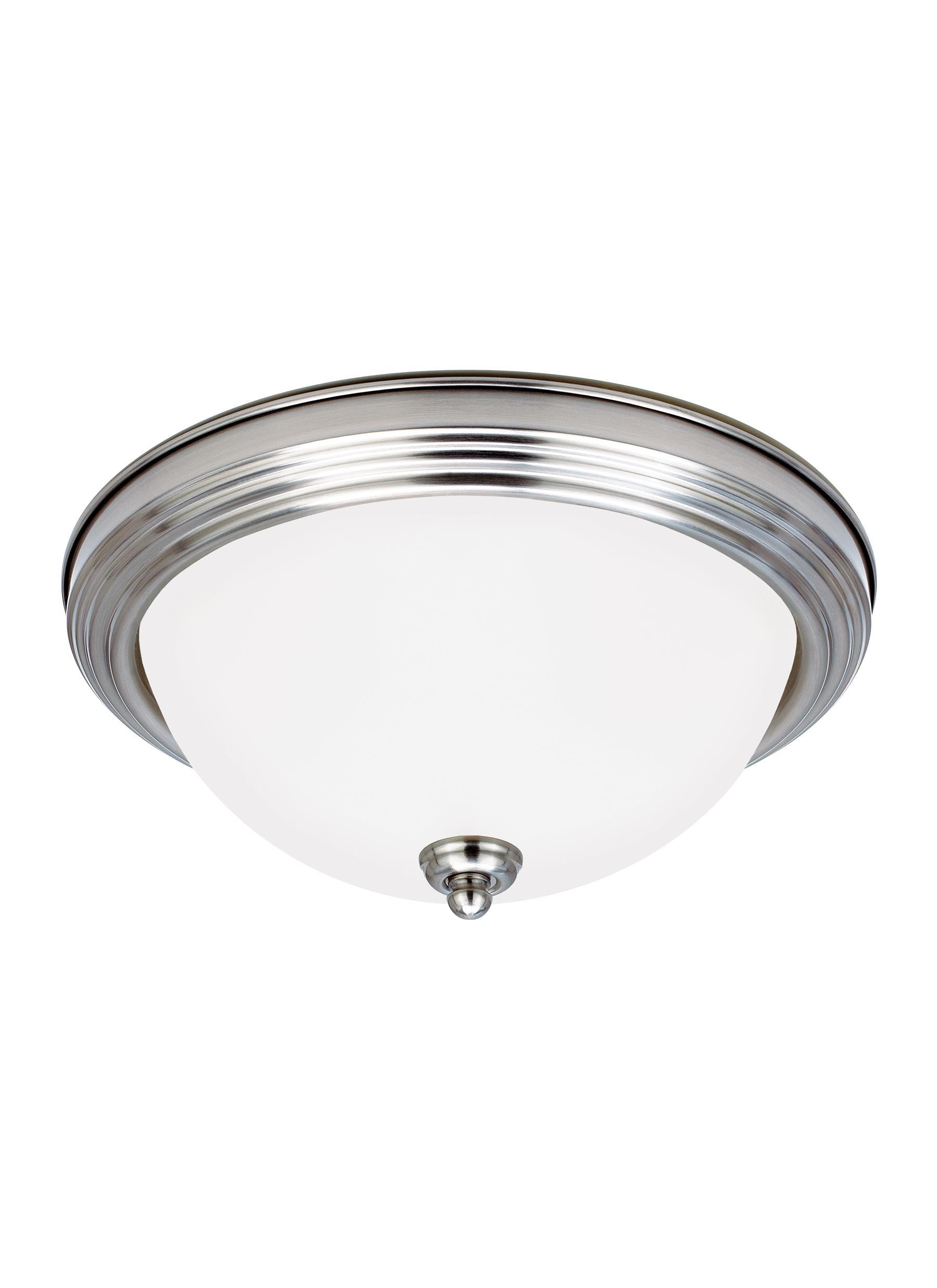 Geary Three Light Ceiling LED Flush Mount - Brushed Nickel Ceiling Sea Gull Lighting 