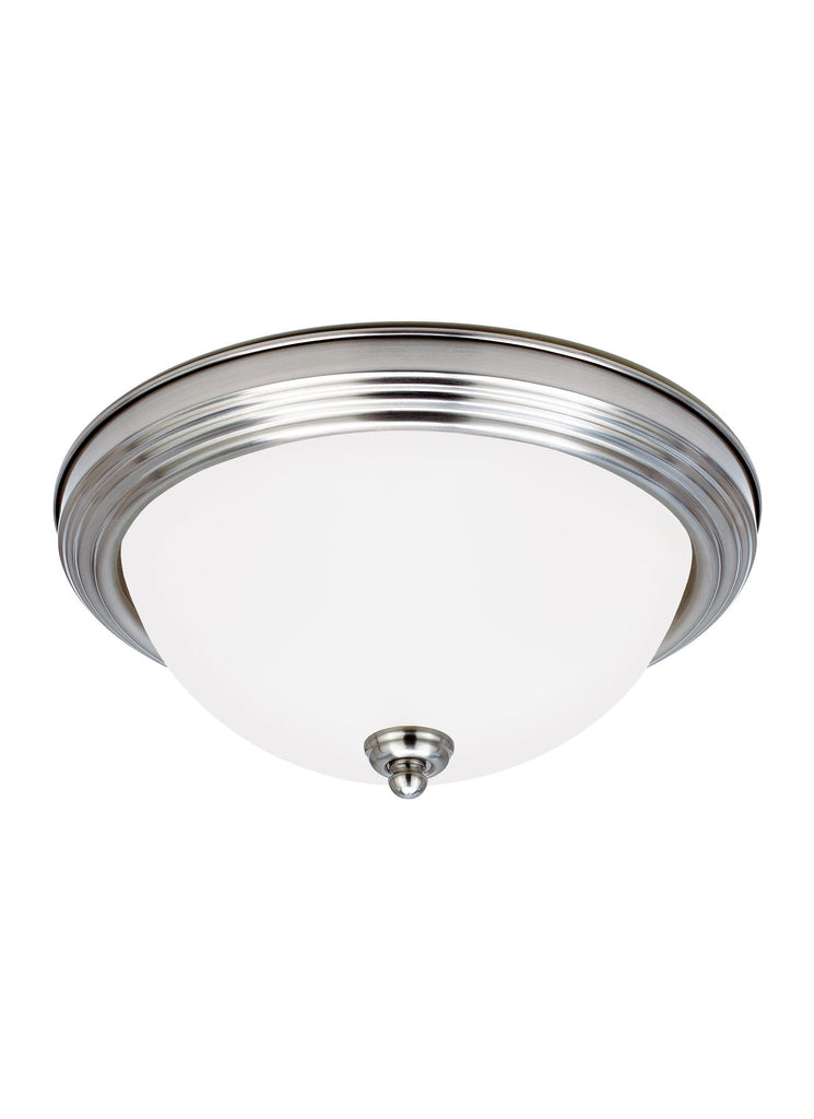 Geary Three Light Ceiling LED Flush Mount - Brushed Nickel Ceiling Sea Gull Lighting 