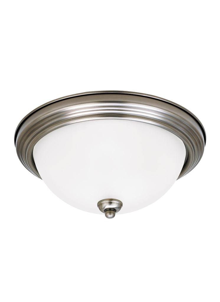 Geary Three Light Ceiling LED Flush Mount - Brushed Nickel Ceiling Sea Gull Lighting 