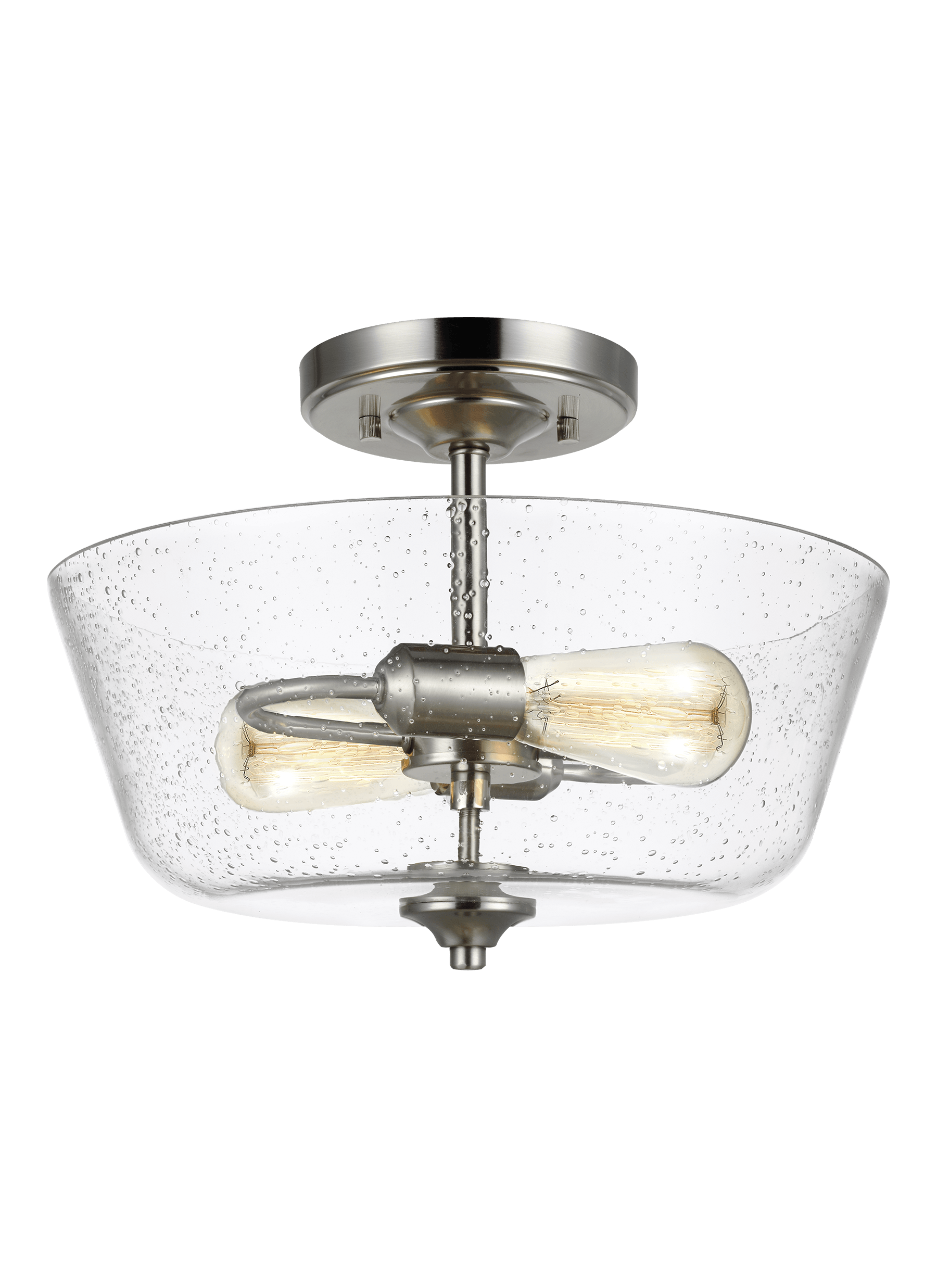 Belton Two Light Ceiling Semi-Flush Mount - Brushed Nickel CEILING Sea Gull Lighting 