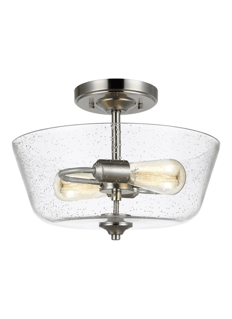 Belton Two Light Ceiling Semi-Flush Mount - Brushed Nickel CEILING Sea Gull Lighting 