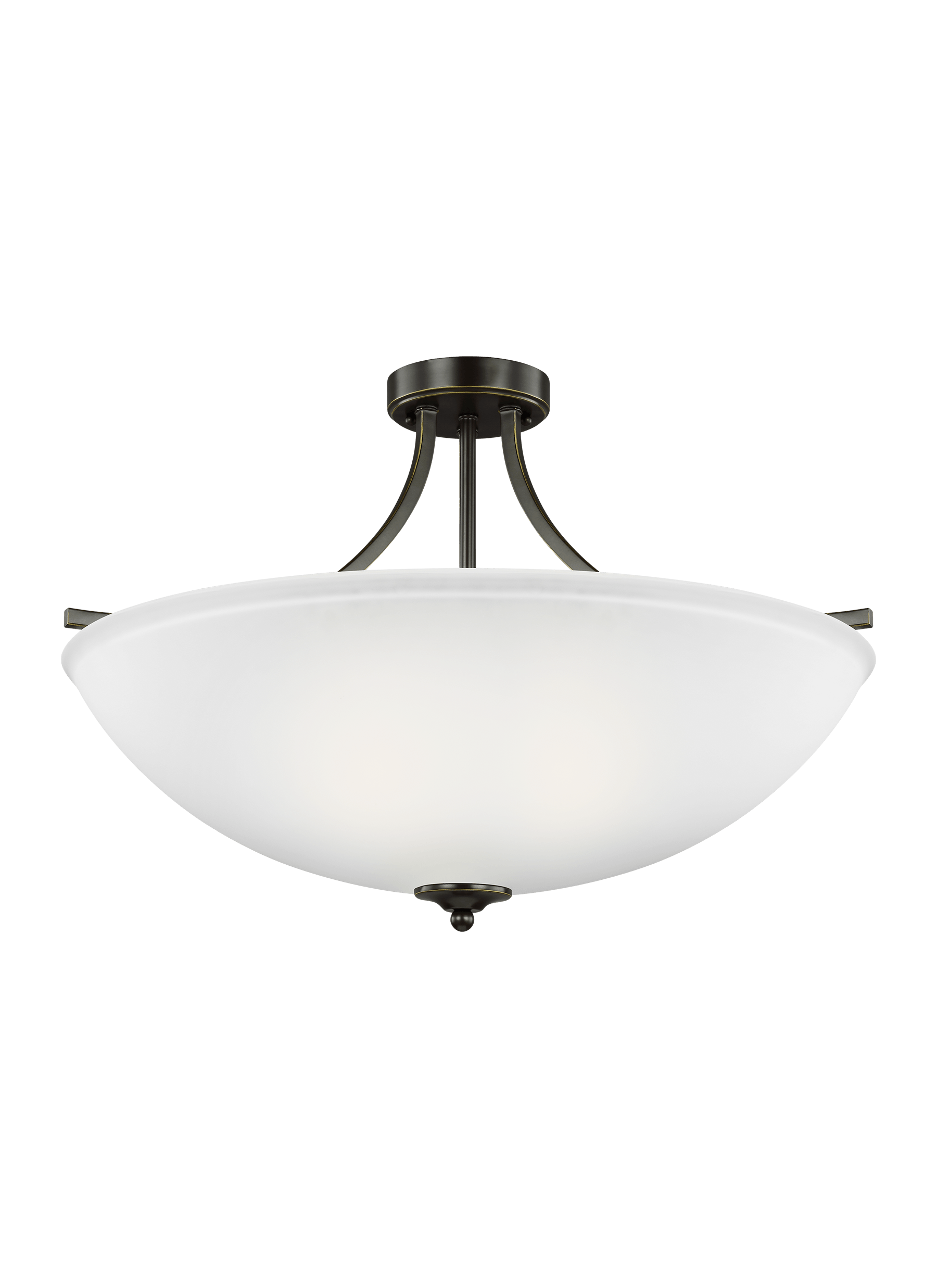 Geary Large Four Light Semi-Flush Convertible LED Pendant - Heirloom Bronze Ceiling Sea Gull Lighting 