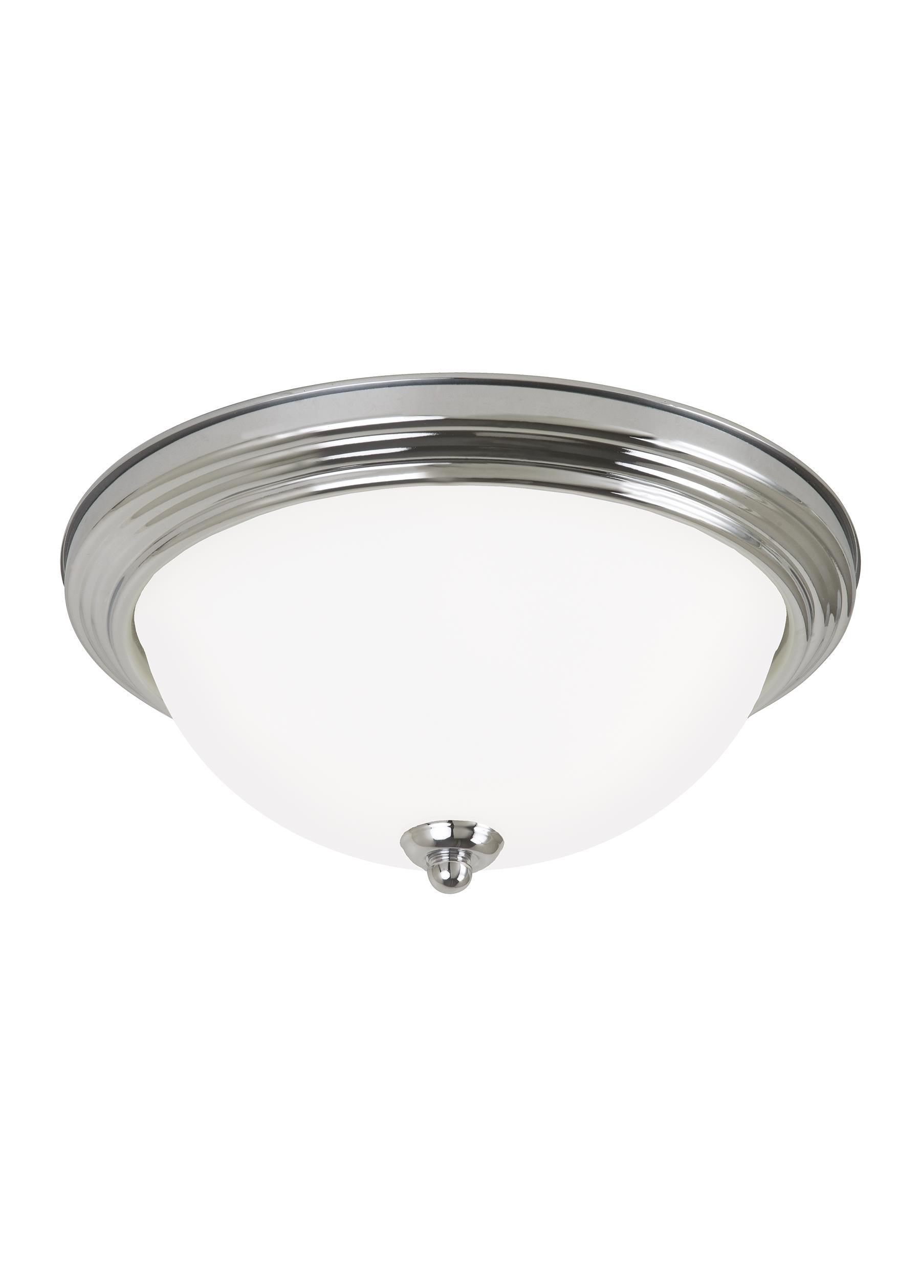 Geary Large LED Ceiling Flush Mount - Chrome Ceiling Sea Gull Lighting 