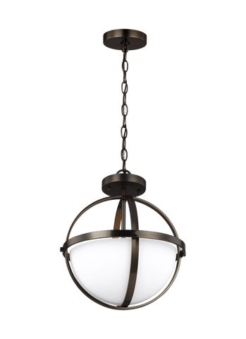 Alturas Two Light Semi-Flush Convertible Pendant - Brushed Oil Rubbed Bronze Ceiling Sea Gull Lighting 