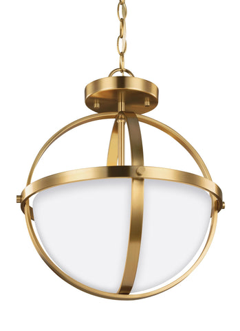 Alturas Two Light Semi-Flush Convertible Pendant - Satin Bronze Ceiling Sea Gull Lighting 