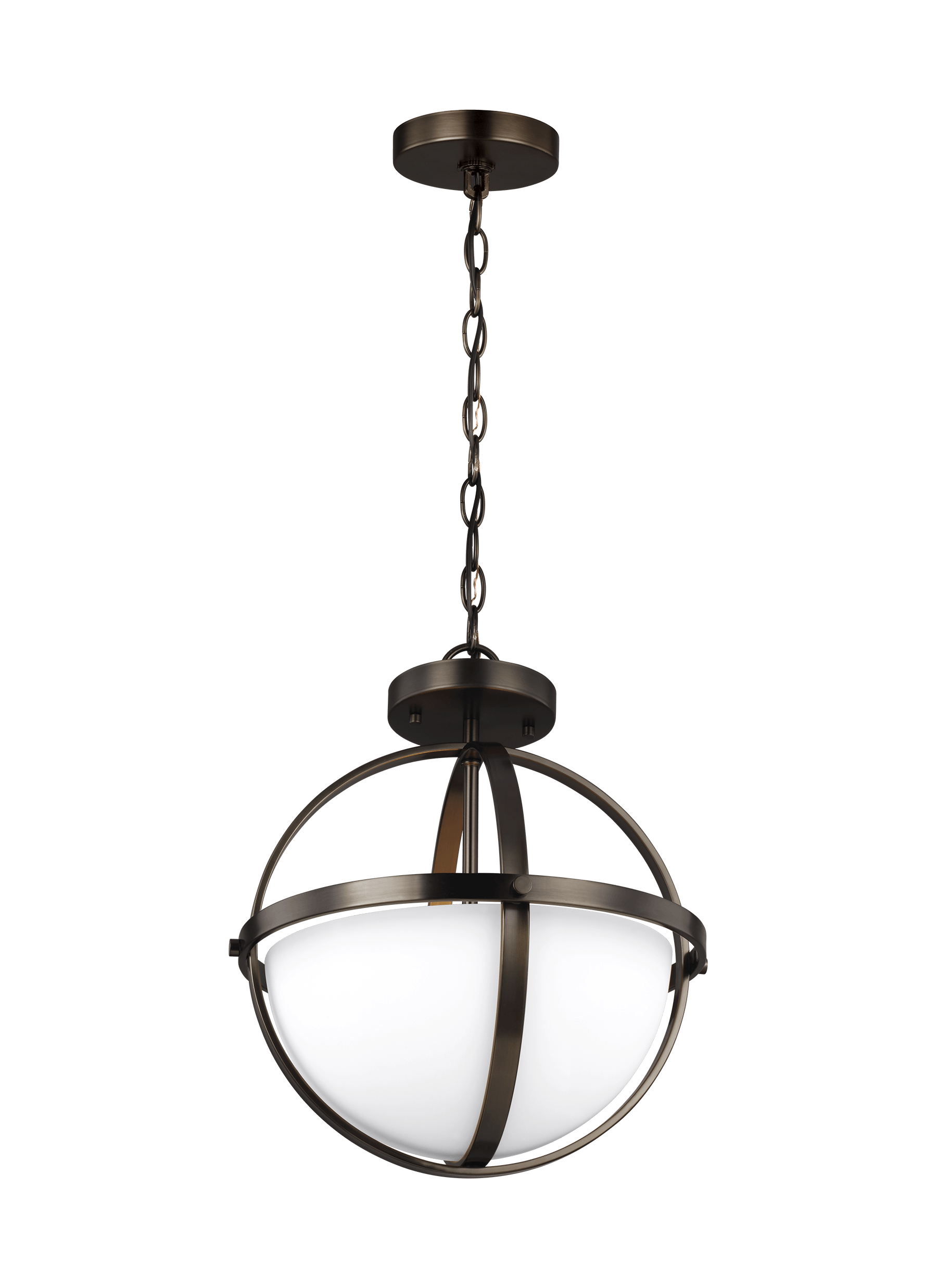 Alturas Two Light Semi-Flush Convertible LED Pendant - Brushed Oil Rubbed Bronze Ceiling Sea Gull Lighting 