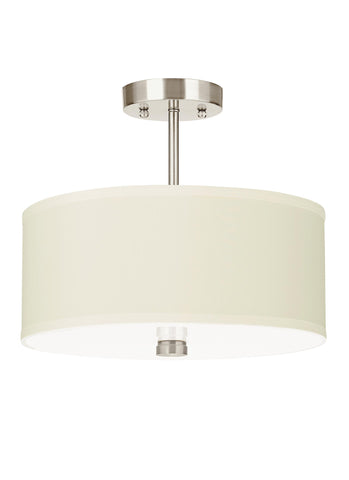 Two Light Flush / LED Semi-Flush Convertible - Brushed Nickel Ceiling Sea Gull Lighting 