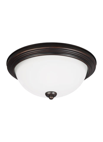 Geary Three Light Ceiling Flush Mount - Burnt Sienna Ceiling Sea Gull Lighting 