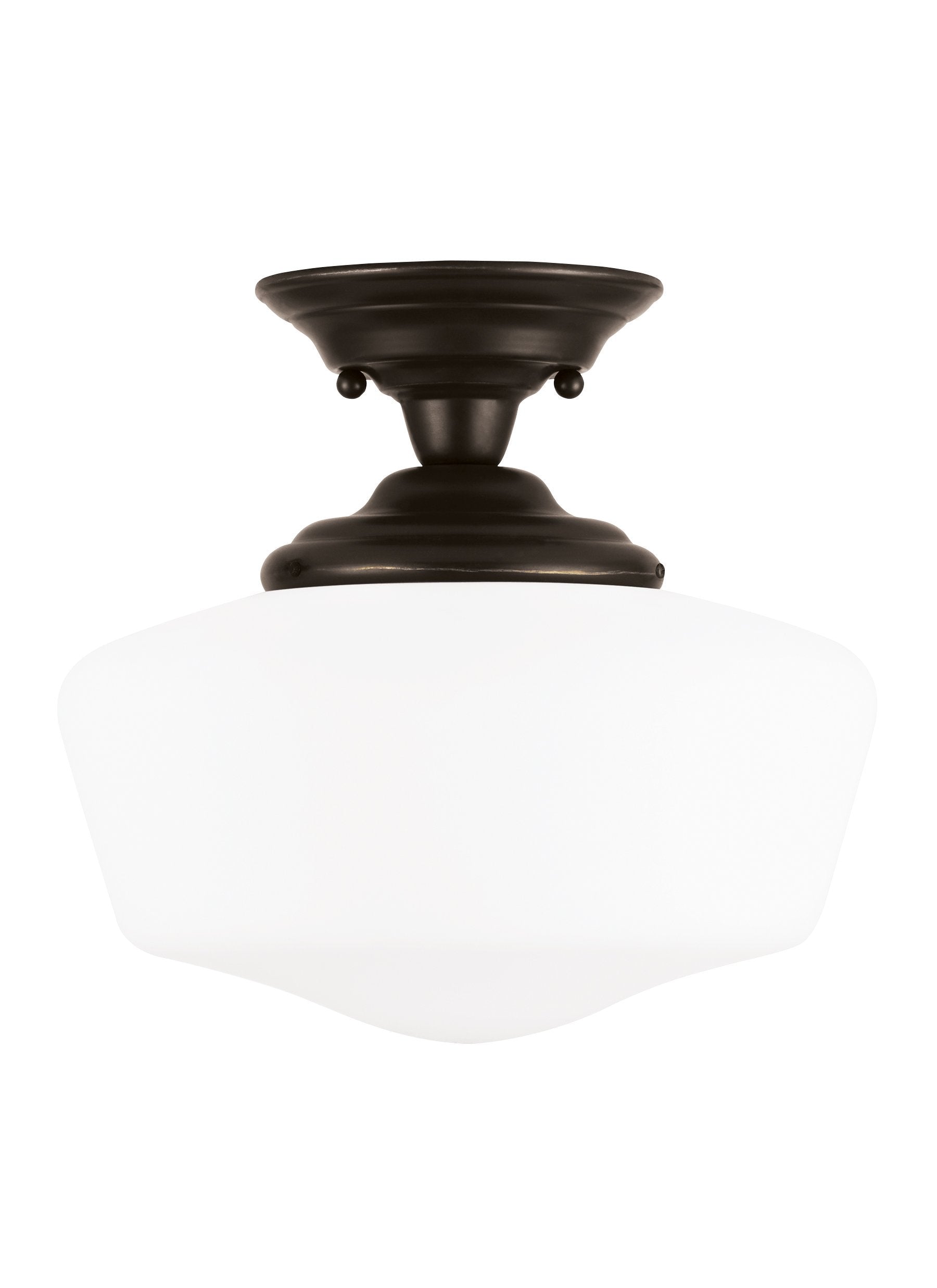 Academy Large One Light Semi-Flush Mount - Heirloom Bronze Ceiling Sea Gull Lighting 