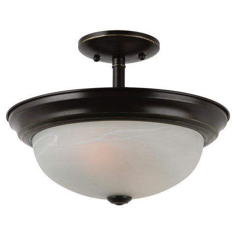 Windgate Two Light Semi-Flush Convertible Pendant - Heirloom Bronze Ceiling Sea Gull Lighting 