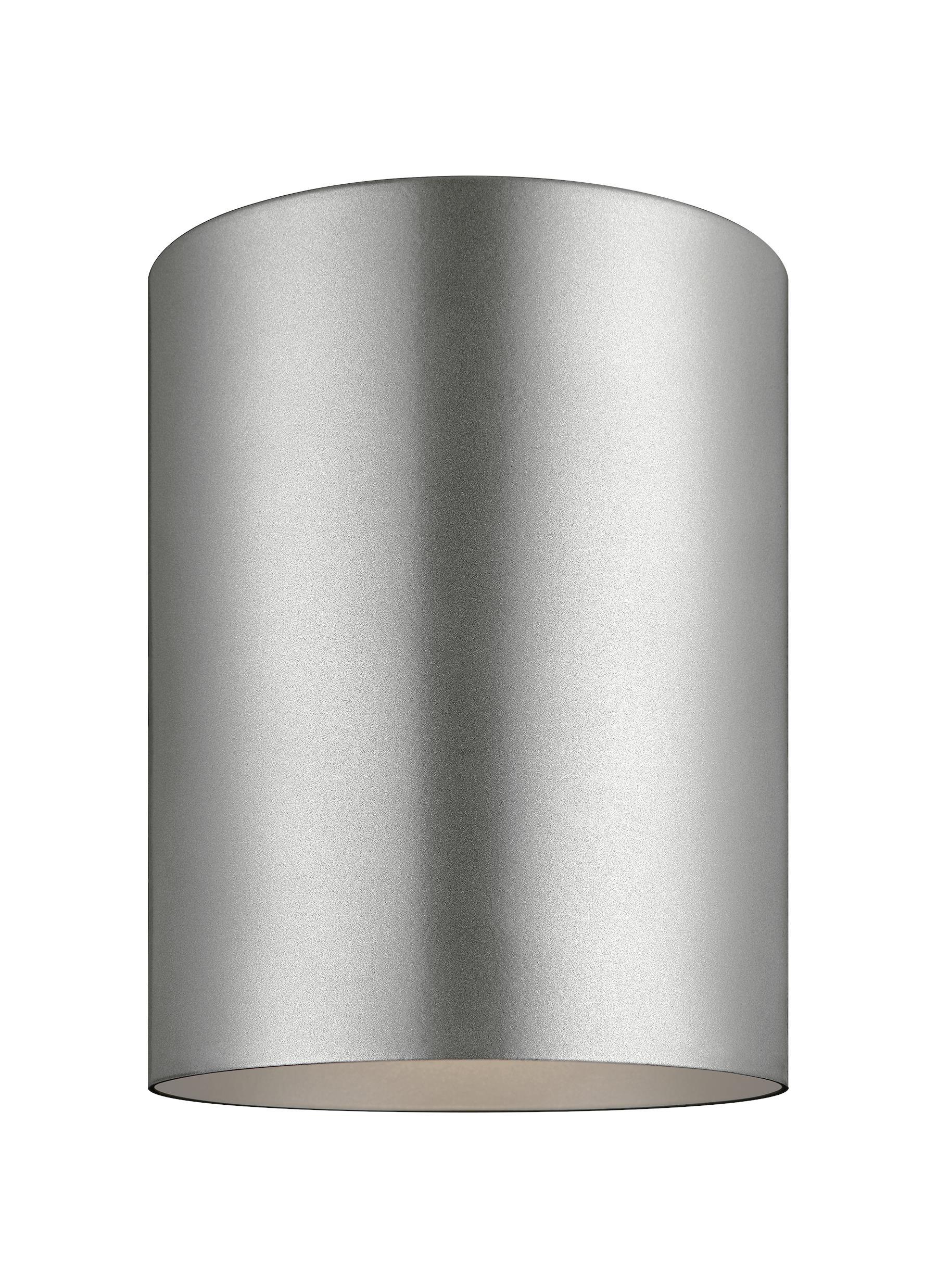 Small LED Ceiling Flush Mount - Painted Brushed Nickel Outdoor Sea Gull Lighting 