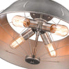 Whitaker 18"w Aged Steel Semi-Flush Ceiling Golden Lighting 