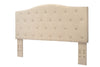 Tara Flax Fabric Full/Queen Headboard Ivory Furniture Enitial Lab 