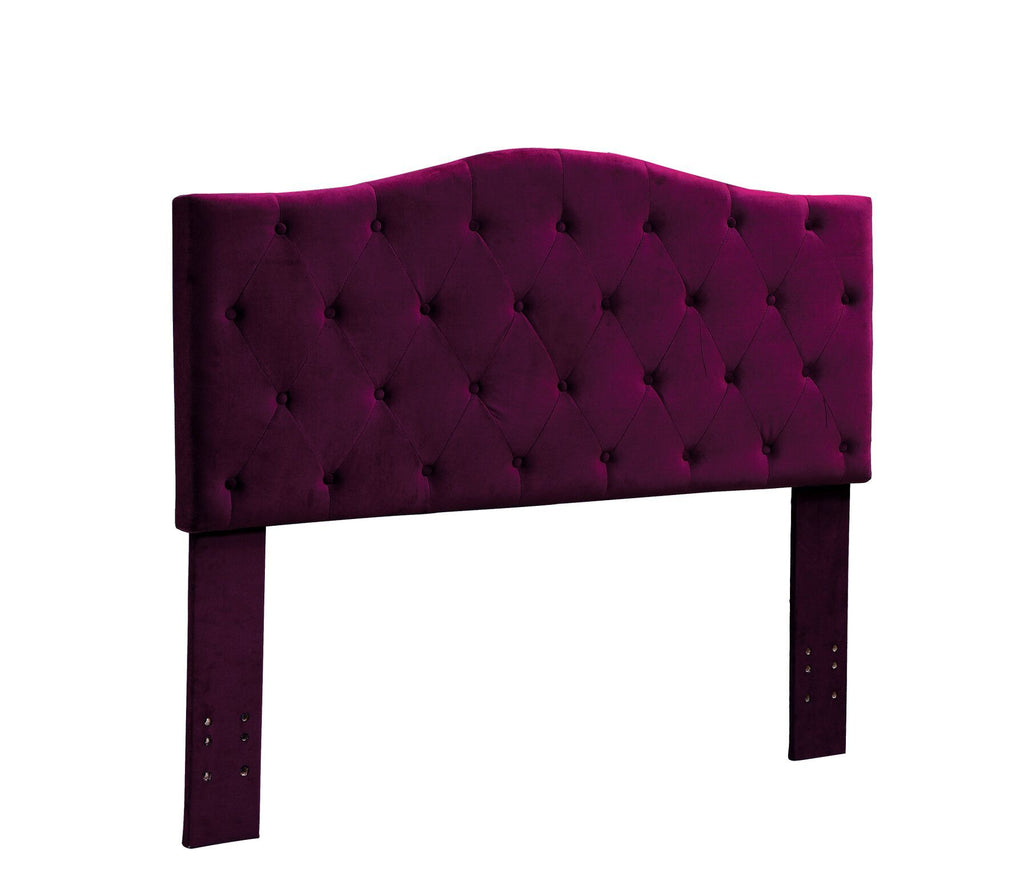 Tara Flax Fabric Full/Queen Headboard Purple Furniture Enitial Lab 