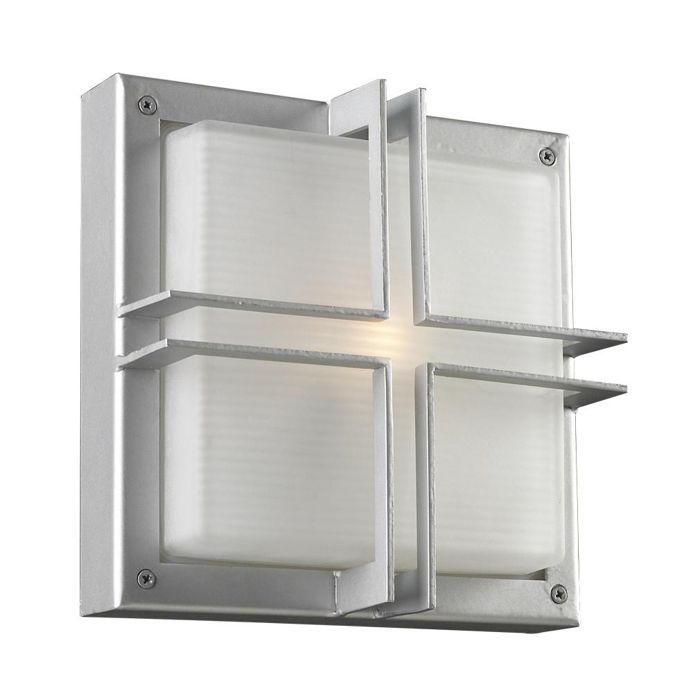 Piccolo 10" Outdoor ADA Wall or Ceiling Fixture - Silver Outdoor PLC Lighting 