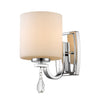 Evette Chrome Wall Sconce with Opal Glass Wall Golden Lighting Opal 