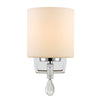 Evette Chrome Wall Sconce with Opal Glass Wall Golden Lighting 