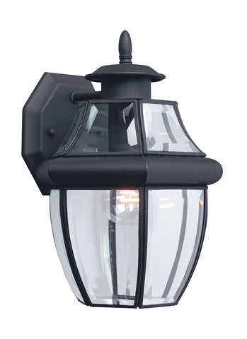 Lancaster One Light Outdoor Wall Lantern - Black Outdoor Sea Gull Lighting 