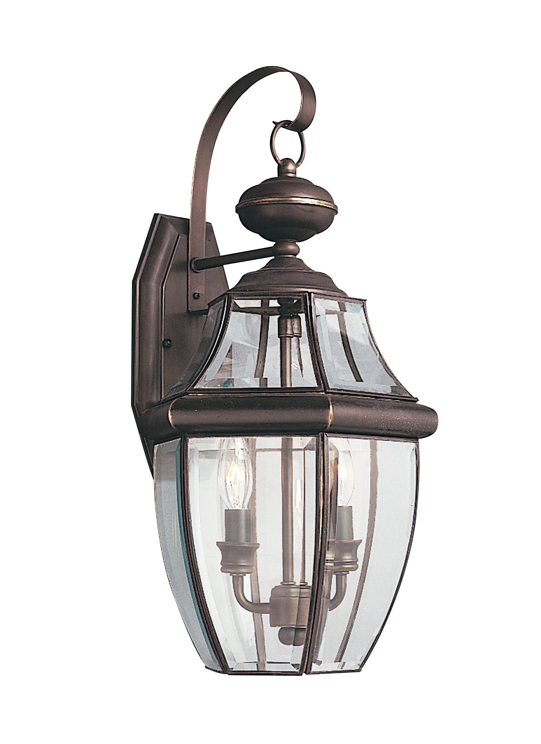 Lancaster Two Light Outdoor Wall Lantern - Bronze Outdoor Sea Gull Lighting 