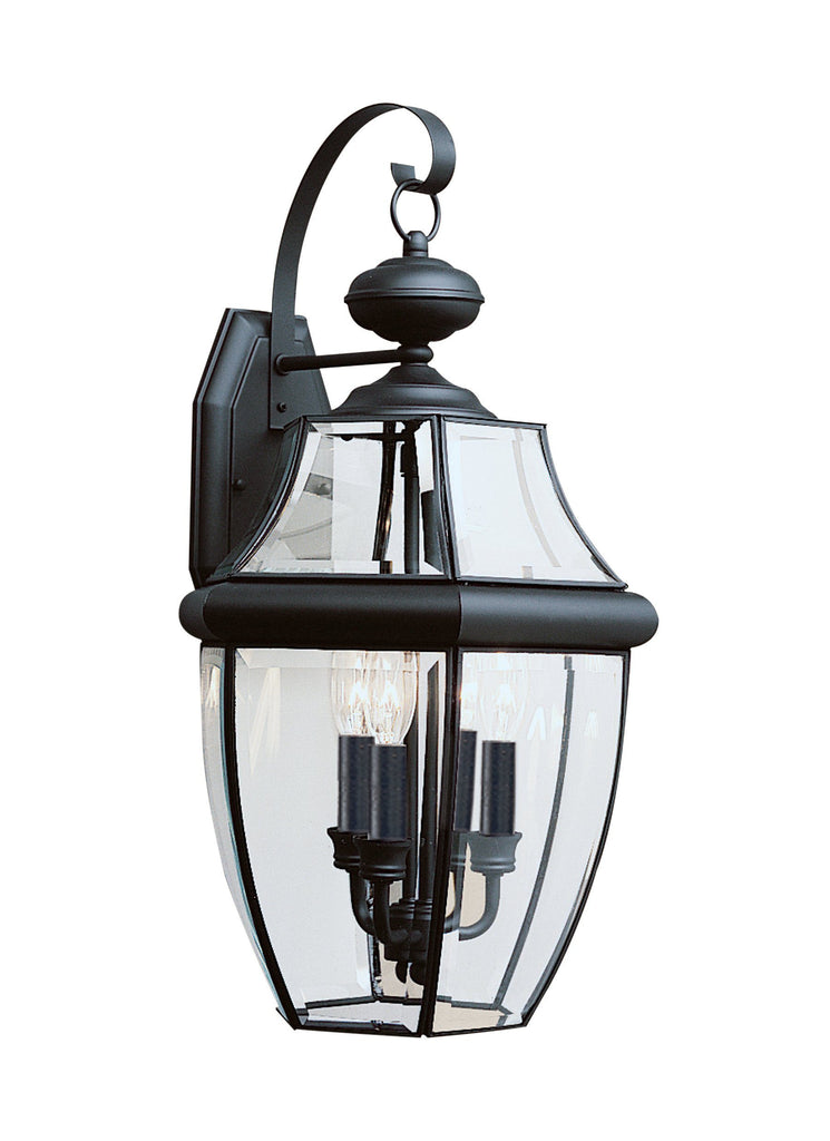 Lancaster Three Light Outdoor Wall Lantern - Black Outdoor Sea Gull Lighting 