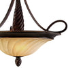 Torbellino 3 Light Pendant in Cordoban Bronze with Remolino Glass Ceiling Golden Lighting 