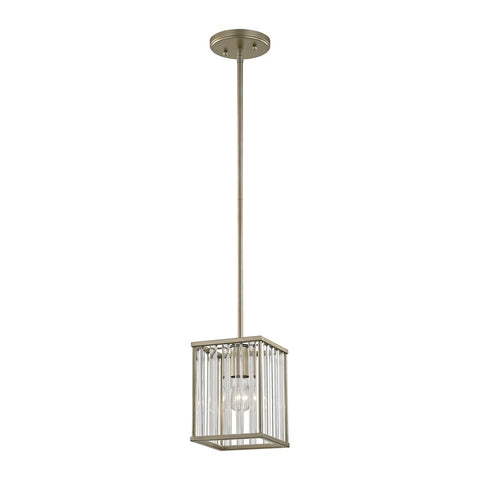 Ridley Pendant In Aged Silver With Oval Glass Rods Ceiling Elk Lighting 