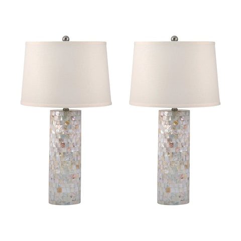 Mother of Pearl Cylinder Table Lamp Lamps Dimond Lighting 